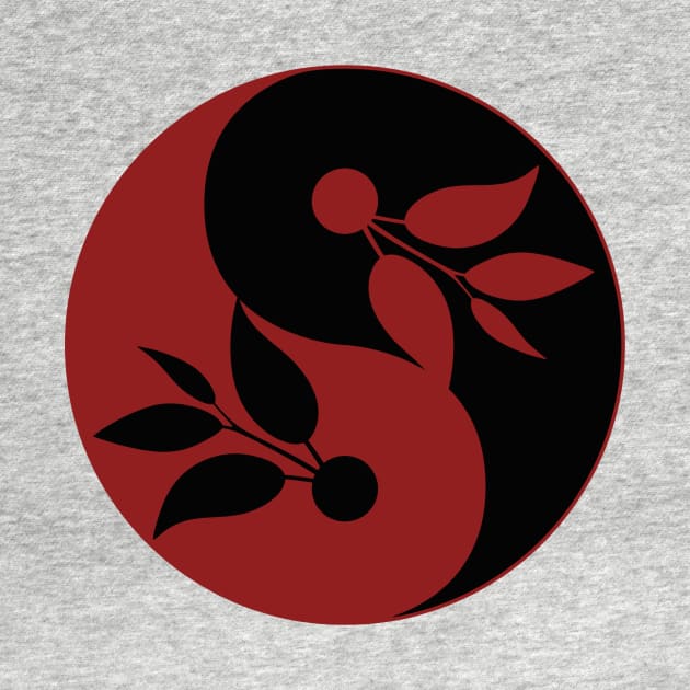 Yin and yang tea leaf by Quadrupel art